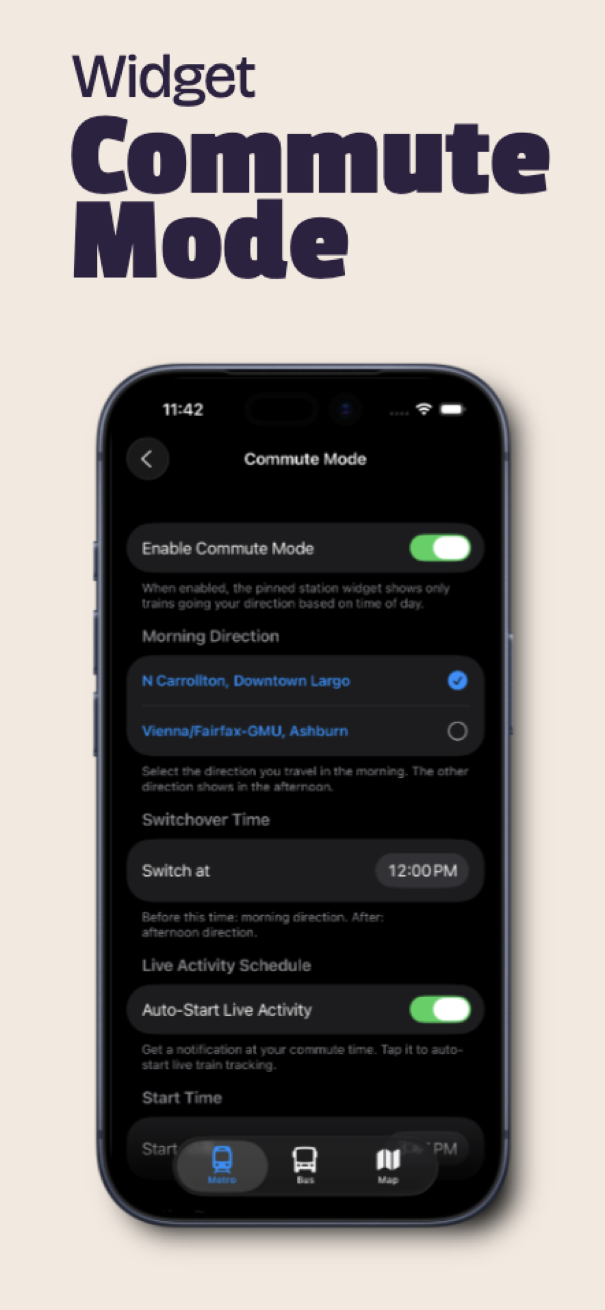 Favorites and settings